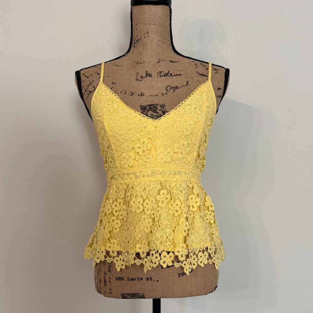 Abercrombie & Fitch in S size, V-Neck Lace Floral Summer Top – Adjustable Straps